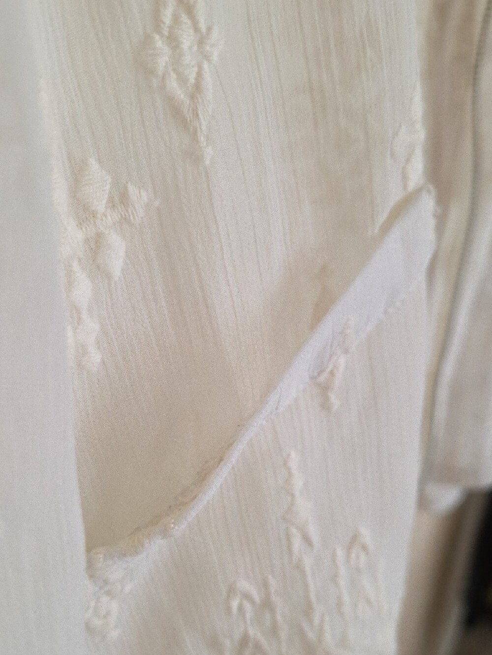 Maurices White Sheer Embroidered Zip-Front Jacket - Picture 6 of 11
